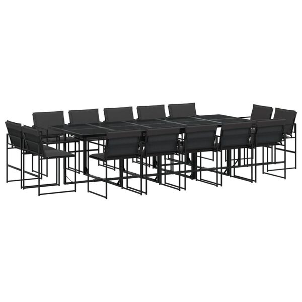 vidaXL Garden Dining Set Black