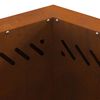 vidaXL Smokeless Fire Pit Brown 18.90 x 18.90 x 20.08 in Steel