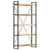 vidaXL Bookcase Natural mango wood and black steel