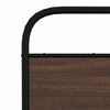 vidaXL Bed Frame Brown oak Steel, Engineered Wood Full Bed Frame