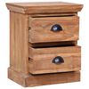 vidaXL Bedside Cabinet Brown Solid Teak 15.7x11.8x19.7 in