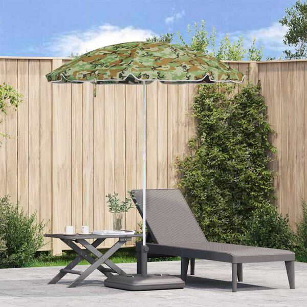 vidaXL Beach Parasol Green 206 x 206 x 212 cm Polyester and Metal