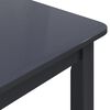 vidaXL Dining Table Black Solid rubber wood frame 44.9 x 28.0 x 29.5 in
