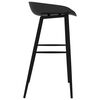 vidaXL Bar Set Black MDF, Powder-Coated Steel, PP Large Modern Bar Set