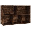 vidaXL Book Cabinet Smoked oak Engineered wood Medium Book Cabinet