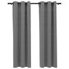 vidaXL Blackout Curtains with Rings 2 pcs Gray 37"x84" Velvet