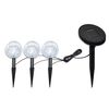 vidaXL Garden Light Set of 3 Cool White Plastic Small Solar