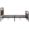 vidaXL Bed Frame Brown Oak Steel King Size Bed Frame Rectangular