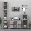 vidaXL Bathroom Furniture Set Grey Sonoma Engineered wood, Metal Medium