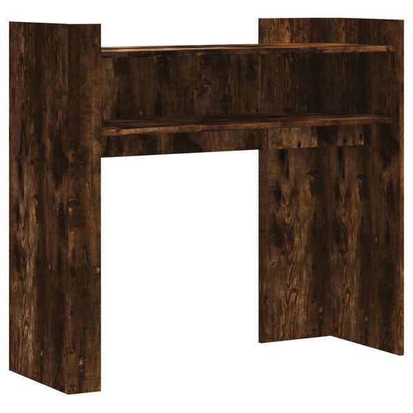 vidaXL Console Table Smoked Oak Engineered Wood 39.4 x 13.8 x 35.4 in