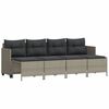 vidaXL Garden Sofa Set Light Grey Poly Rattan Large Modular