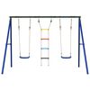 vidaXL Outdoor Swing Set Multicolor Painted steel, polyethylene Standard