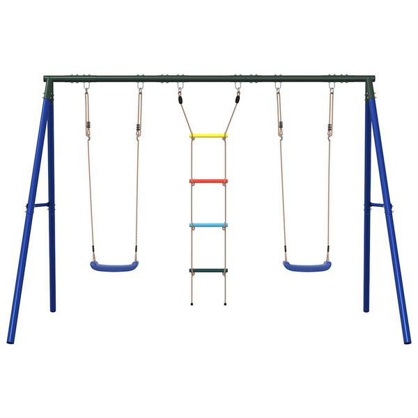 vidaXL Outdoor Swing Set Multicolor Painted steel, polyethylene Standard