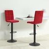 vidaXL Bar Stool Set of 2 Wine Red Steel Medium Bar Stool