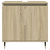 vidaXL Bathroom Cabinet Sonoma Oak Engineered Wood, Iron Bathroom Cabinet