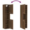 vidaXL Bathroom Cabinet Brown Oak Engineered Wood 11.8 x 11.8 x 51.2 in