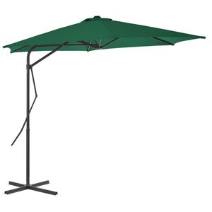 vidaXL Garden Parasol Green Polyester and steel Large Rotatable
