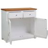 vidaXL Sideboard 35.4"x13.2"x32.7" Solid Oak Wood