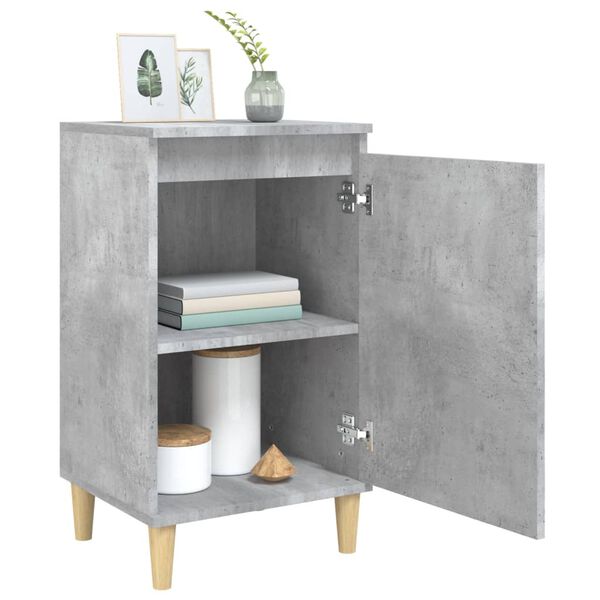 vidaXL Bedside Cabinet Set of 2 Concrete Grey