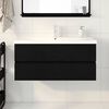 vidaXL Sink Cabinet Black oak 100 x 39 x 62 cm Engineered wood