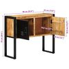 vidaXL Console Table Rough Mango Brown Solid rough mango wood, Iron Medium