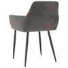 vidaXL Dining Chair Set of 2 Dark Grey Velvet (100% polyester), Metal
