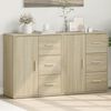 vidaXL Sideboards 2 pcs Sonoma Oak 23.6"x12.2"x27.6" Engineered Wood