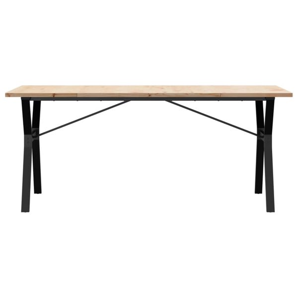 vidaXL Dining Table Brown Solid Pinewood Large Durable Dining Table