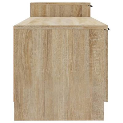 vidaXL TV Stand Sonoma Oak 62.4"x14.2"x17.7" Engineered Wood