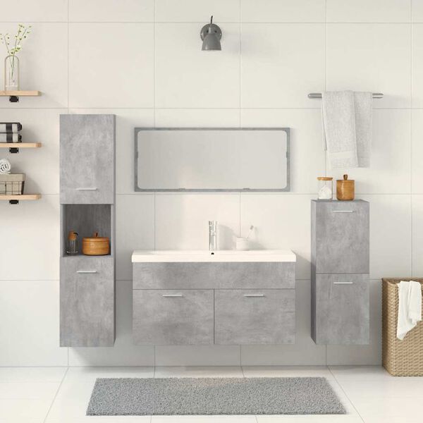 vidaXL Bathroom Furniture Set Bathroom Vanity Set Rectangular Modern