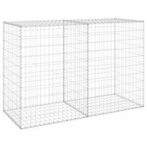 vidaXL Gabion Wall with Covers Galvanized Steel 59.1"x23.6"x39.4"