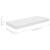 vidaXL Wall Shelf High Gloss White Honeycomb MDF, Metal Small