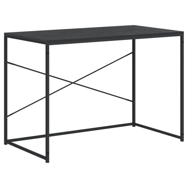 vidaXL Computer Desk Black Engineered wood Compact Modern