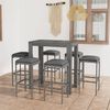 vidaXL Garden Bar Set Grey