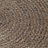 vidaXL Area Rug Grey Braided jute 35.4 in Durable Jute Rug Round