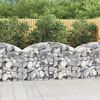 vidaXL Gabion Basket Silver Galvanized iron 59.1 x 19.7 x 31.5/39.4 in