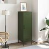 vidaXL Highboard Olive Green Steel 44.5 in high Highboard Rectangular