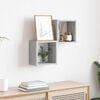 vidaXL Wall Shelves 2 pcs Gray 10.2" x 5.9" x 10.2" Engineered wood