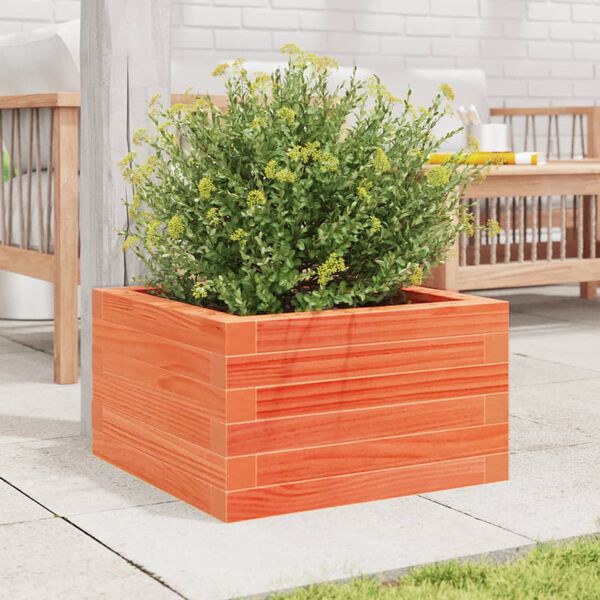 vidaXL Garden Planter Wax brown Solid pinewood Small-sized