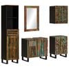 vidaXL Bathroom Furniture Set Natural wood tones Solid acacia wood Tall