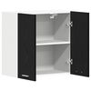 vidaXL Hanging Cabinet Riga Black oak 23.62 x 12.20 x 23.62 in