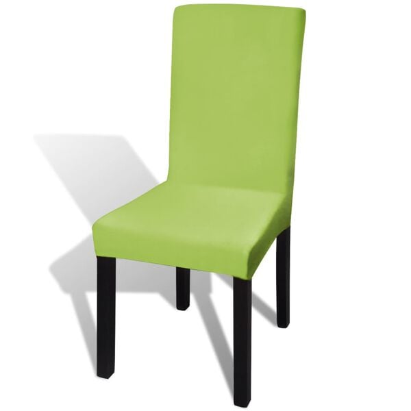 vidaXL Chair Cover Set of 6 Apple green 90% Polyester, 10% Elastane