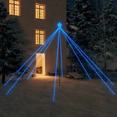 vidaXL Christmas Tree Lights Indoor Outdoor 800 LEDs Blue 16 ft