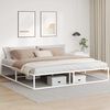 vidaXL Bed Frame Metal Bed Frame Rectangular White Bed Frame