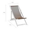 vidaXL Folding Beach Chairs 2 pcs Aluminum and Textilene Brown