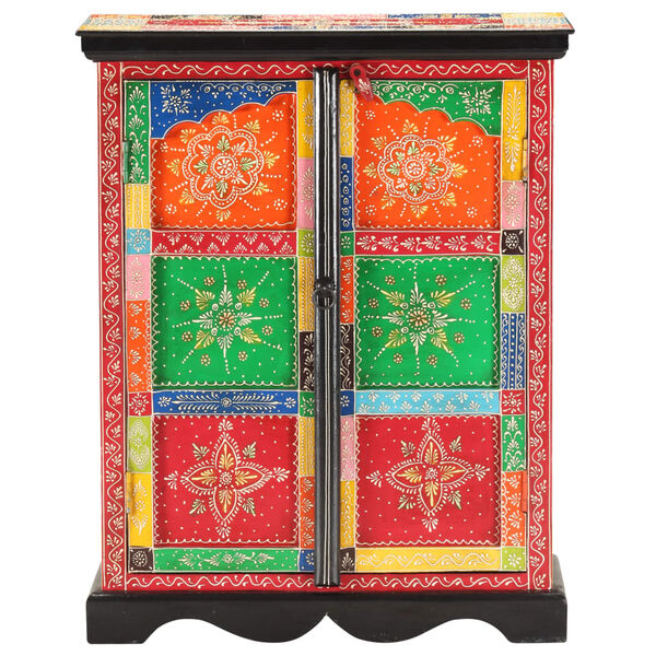 vidaXL Hand Painted Sideboard 23.6"x11.8"x29.5" Solid Mango Wood