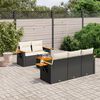 vidaXL Garden Sofa Set Black PE rattan Large Modular Garden Sofa Set