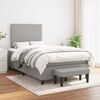 vidaXL Box Spring Bed with Mattress Light Gray Polyester 47.2 x 74.8 in