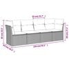 vidaXL Garden Sofa Set Black, Cream White