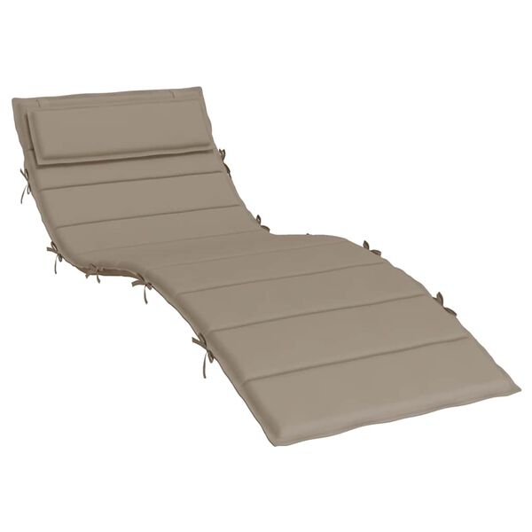 vidaXL Sun Lounger Cushion Taupe 70.9"x23.6"x1.6" Oxford Fabric